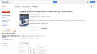 
                            11. Cryptographic Solutions for Secure Online Banking and Commerce