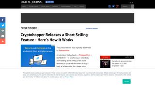 
                            12. Cryptohopper Releases a Short Selling Feature - Here's How It Works ...