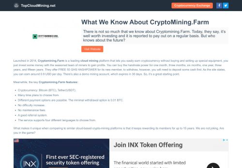 
                            5. CryptoMiningFarm Review: Main Cryptocurrencies and Advantages
