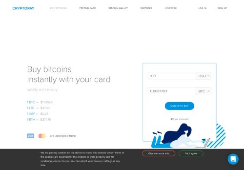
                            4. Cryptopay.me | Buy Bitcoins with Debit & Credit Cards