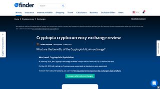 
                            3. Cryptopia review 2019 | Features, fees and more | finder.com