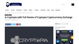 
                            10. Cryptopia Review 2019 - How legit is it? Is it a scam? ...
