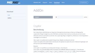 
                            6. Cryptor - AddOns / REDAXO Website