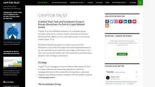 
                            4. CRYPTOR TRUST | Investments in Bitcoin Blockchain & FinTech Assets