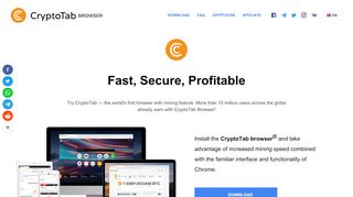 
                            3. CryptoTab Browser - Easy way for Bitcoin Mining