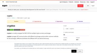 
                            7. cryptox - npm