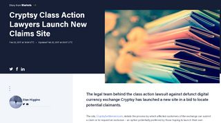 
                            9. Cryptsy Class Action Lawyers Launch New Claims Site - CoinDesk