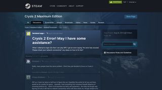 
                            4. Crysis 2 Error! May I have some assistance? :: Crysis 2 Maximum ...