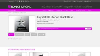 
                            3. Crystal 3D Star on Black Base - IKONICS Imaging