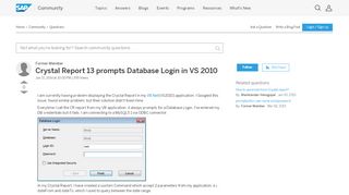 
                            9. Crystal Report 13 prompts Database Login in VS 2010 - archive SAP