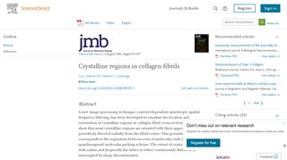 
                            5. Crystalline regions in collagen fibrils - ScienceDirect