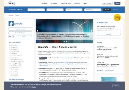 
                            5. Crystals | An Open Access Journal from MDPI