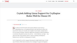 
                            10. crytek, cryengine, linux, steam os | Time