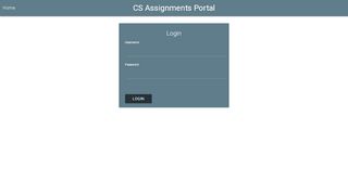 
                            7. CS Assignments Portal: Login