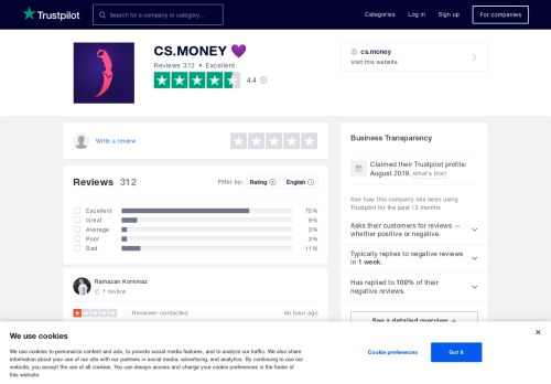 
                            11. CS Reviews | Read Customer Service Reviews of cs.money - Trustpilot