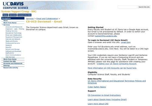 
                            5. CS-UCD Davismail - Gmail - Systems Support Group - SSG