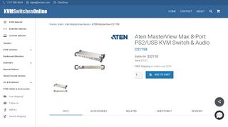 
                            7. CS1758 - Aten MasterView Max 8-Port PS2/USB KVM Switch & Audio