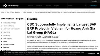
                            10. CSC Successfully Implements Largest SAP ERP Project in Vietnam for ...