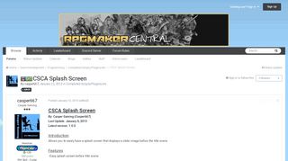 
                            10. CSCA Splash Screen - Completed Scripts/Plugins/etc. - RPG Maker ...