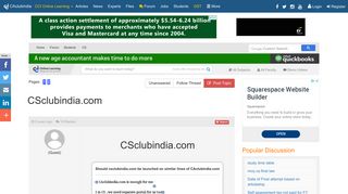 
                            4. CSclubindia.com - Students Forum