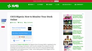 
                            3. CSCS Nigeria: How to Monitor Your Stock Online
