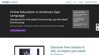 
                            9. CSD LEARNS - Free Community Resources for Deaf Education in ASL