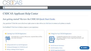 
                            5. CSDCAS Applicant Help Center - Liaison
