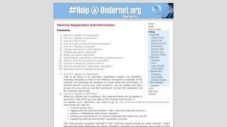 
                            4. CService Registration and Information - Undernet.org Official Help Site