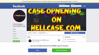 
                            9. CSGO Hellcase Free PROMO code - Home | Facebook