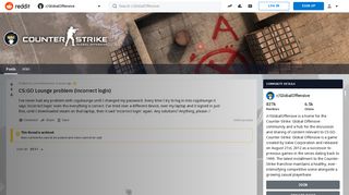 
                            6. CS:GO Lounge problem (incorrect login) : GlobalOffensive - Reddit