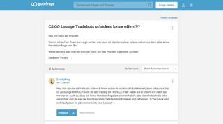 
                            6. CS:GO Lounge Tradebots schicken keine offers?!? (Steam, Counter ...