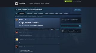 
                            3. Csgo wild is scam af :: Counter-Strike: Global Offensive General ...