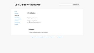 
                            13. CSGOatse - CS-GO Bet Without Pay - Google Sites