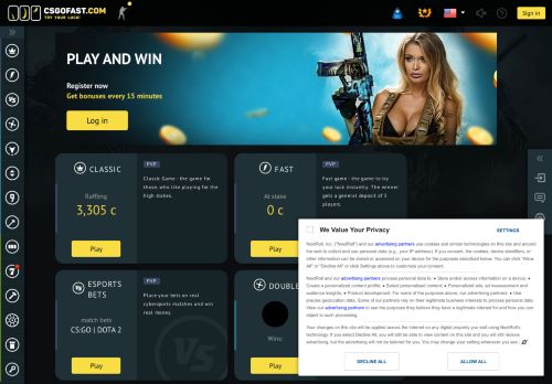 
                            5. CSGOFAST.COM - TRY YOUR LUCK!