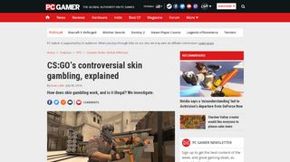 
                            10. CS:GO's controversial skin gambling, explained | PC Gamer