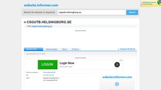 
                            5. csgutb.helsingborg.se at Website Informer. Visit Csgutb Helsingborg.