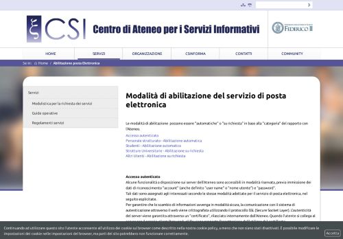 
                            10. CSI - Università di Napoli - Abilitazione posta Elettronica - Unina