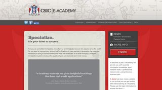 
                            3. CSIC e-Academy Online Immigration Consultant Program