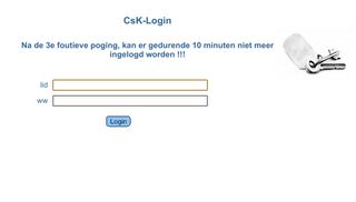 
                            6. CsK-Login test-omgeving Caps Lock staat aan !!! 10 minuten ...