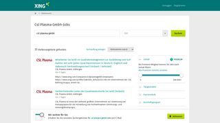 
                            10. Csl Plasma Gmbh: Aktuelle Jobs | XING Stellenmarkt