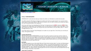 
                            11. CSL System Manager - Coast Soccer League