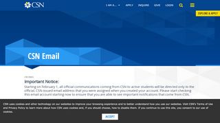 
                            12. CSN Email | CSN