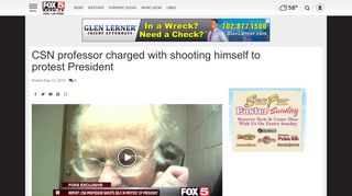
                            13. CSN professor charged with shooting himself to protest ...