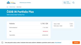 
                            10. ČSOB IN Portfolio Plus | ČSOB Asset Management, a.s., investiční ...