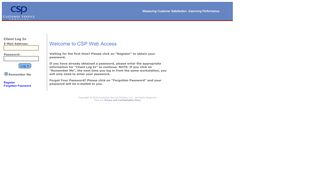 
                            12. CSP Web Access - Login - Customer Service Profiles