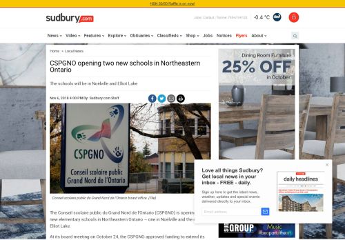 
                            9. CSPGNO opening two new schools in Northeastern Ontario - Sudbury ...