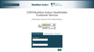 
                            10. CSPI/Nutrition Action Healthletter - Customer Service