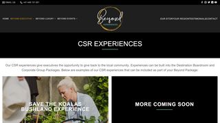 
                            5. CSR Experiences - Beyond Experiences