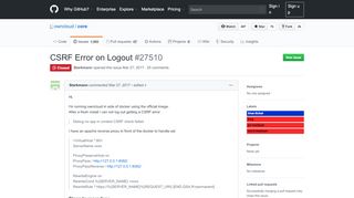 
                            6. CSRF Error on Logout · Issue #27510 · owncloud/core · GitHub