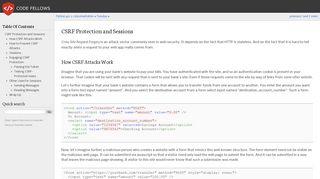 
                            9. CSRF Protection and Sessions — Python 401 2.1 documentation